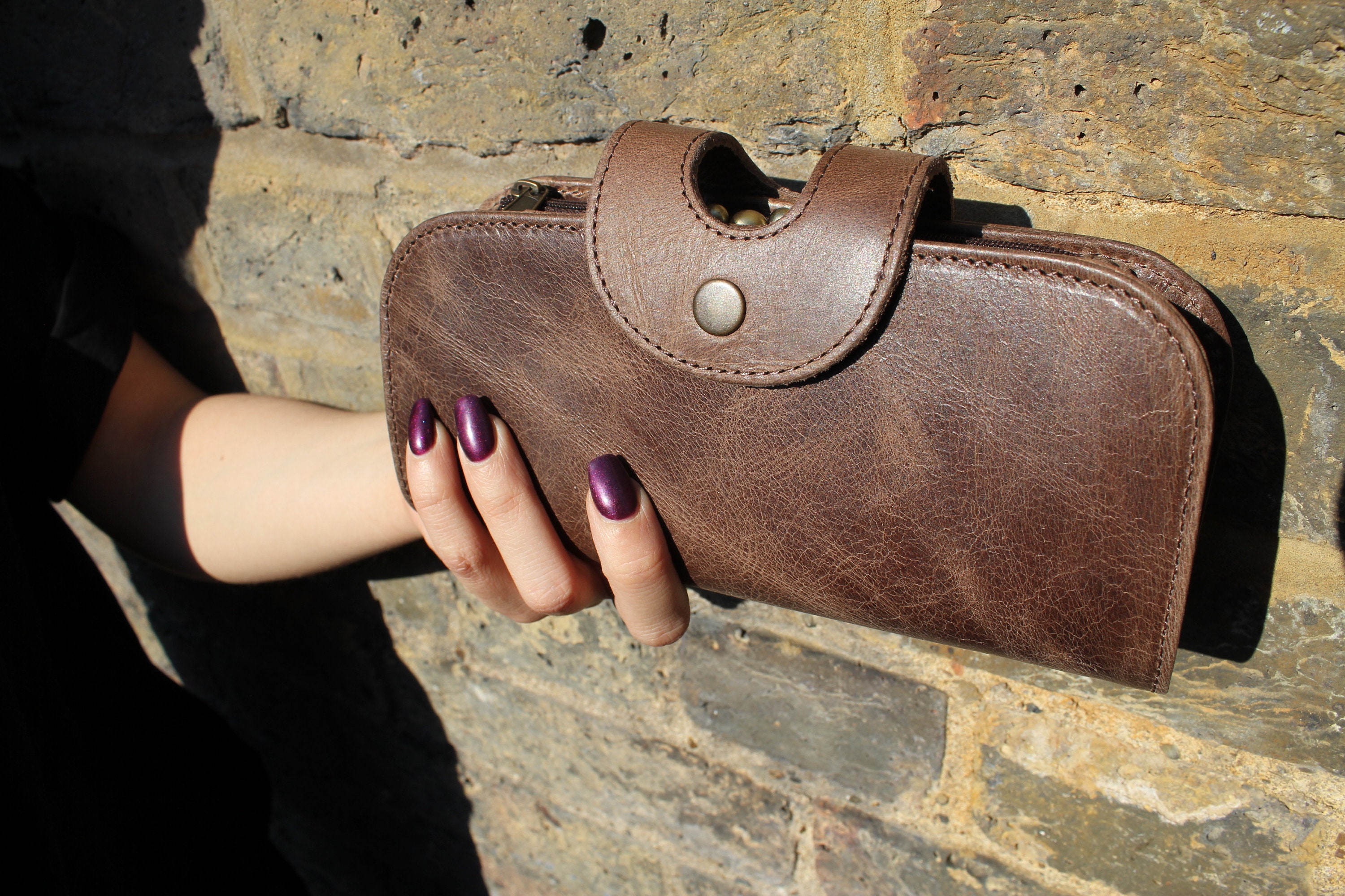 ヨウジヤマモト GLOSSY SMOOTH LEATHER LONG CLASP WALLET