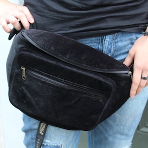 Fanny Pack in Black Vlvt Leather