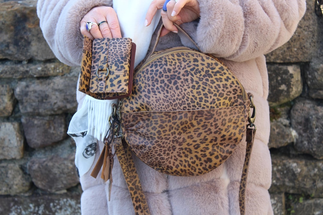 Beata Jute Rope Round Crossbody Bag with Leopard Print Strap Size 11” x 8” Boho il_fullxfull.7083357675_dnlq.jpg main image 2