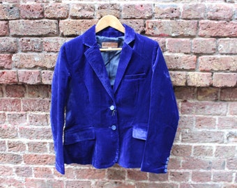 light blue velvet jacket