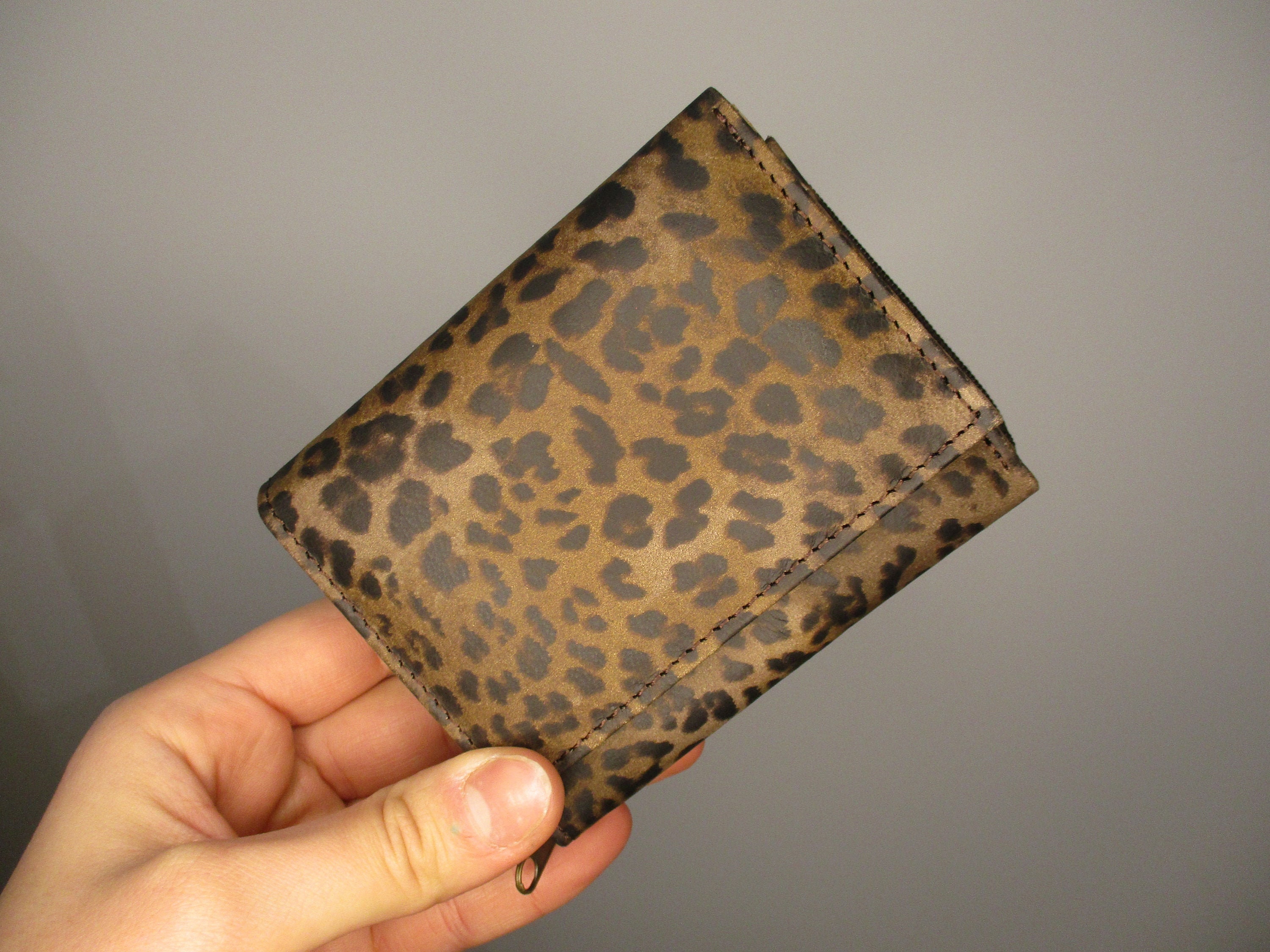 小物 00s DRIES VAN NOTEN Leopard Print Wallet Leopard Print Wallet, Card Slots, Note Areas, Animal Pattern