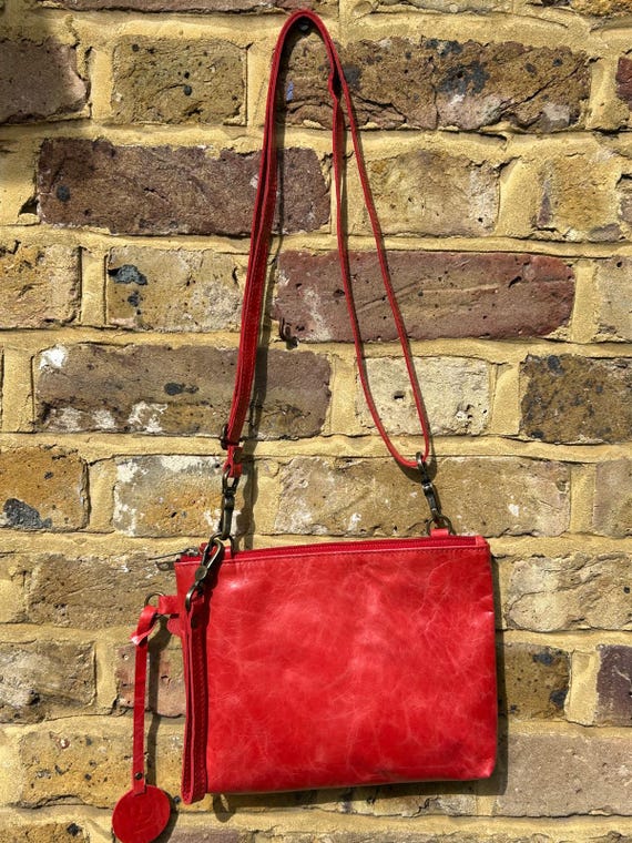 Borsa a tracolla convertibile, borsa a tracolla rossa, borsa a
