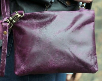 Odilynch Purple Sleeve Clutch-Bag