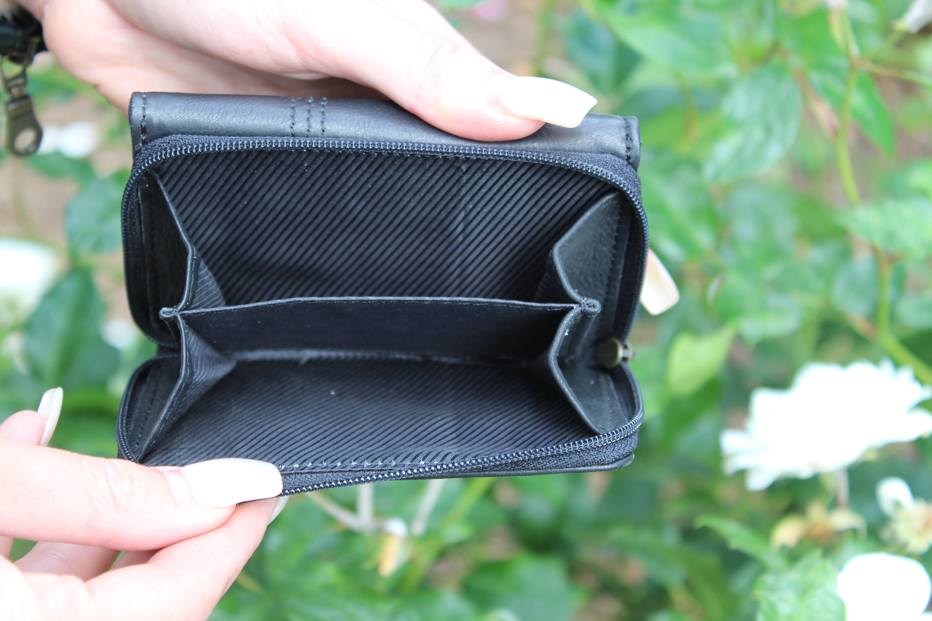 Ring Wallet Black Etsy