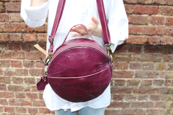 Round Leather Purse 