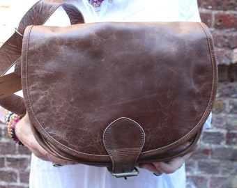 Saddle Bag, SIA Saddle Bag, Brown Leather Bag, Brown Work Bag, Womens Bag, Womens Brown Purse, Brown Leather Purse, Bags UK