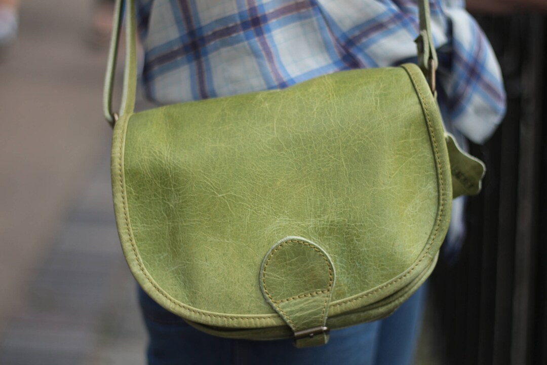 Buy Small Saddle Bag Apple Green, Avocado, Isabelle, Retro Style