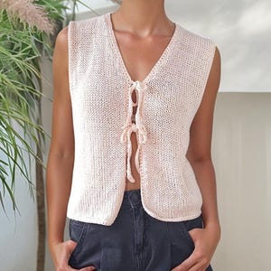 Modello di TOP estivo lavorato a maglia per macchina circolare Sentro o Addi King - Tutorial per canotta da donna, taglie dalla XS alla XXL!