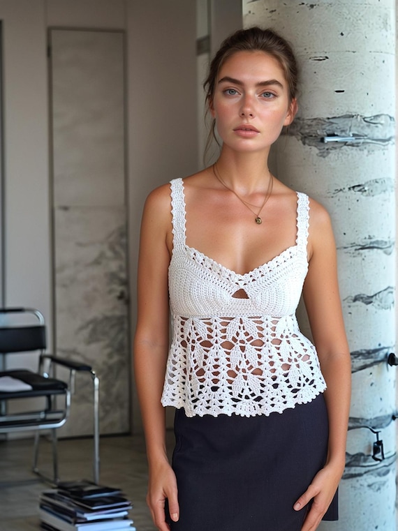 Crochet Bustier Top Pattern for Festival Corset Boho Summer Lace