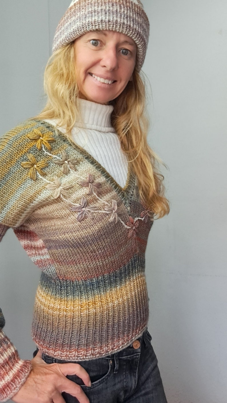 Easy Sentro 48 Knitting Machine V-neck Sweater PDF Pattern Using ...