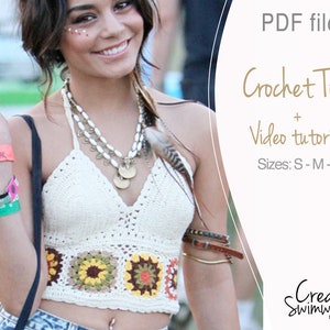 Crochet TOP for woman and girls Gift Pattern Tutorial crochet top with video image 1