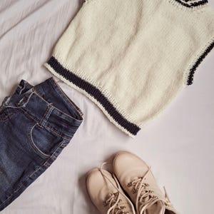 Sleeveless winter Vest pattern with Round neck for Addi kingsize or Sentro 48 needle circular knitting machine! How to make knit Vest