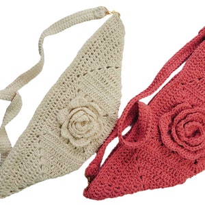 Crochet bag pattern, gift bag for women, sling bag for women, crochet women bag, easy crochet bag, easy bag pattern, Boho Bag, messenger bag, beginner crochet bag, bag flower, summer crossbody bag, granny square bag, festival vintage