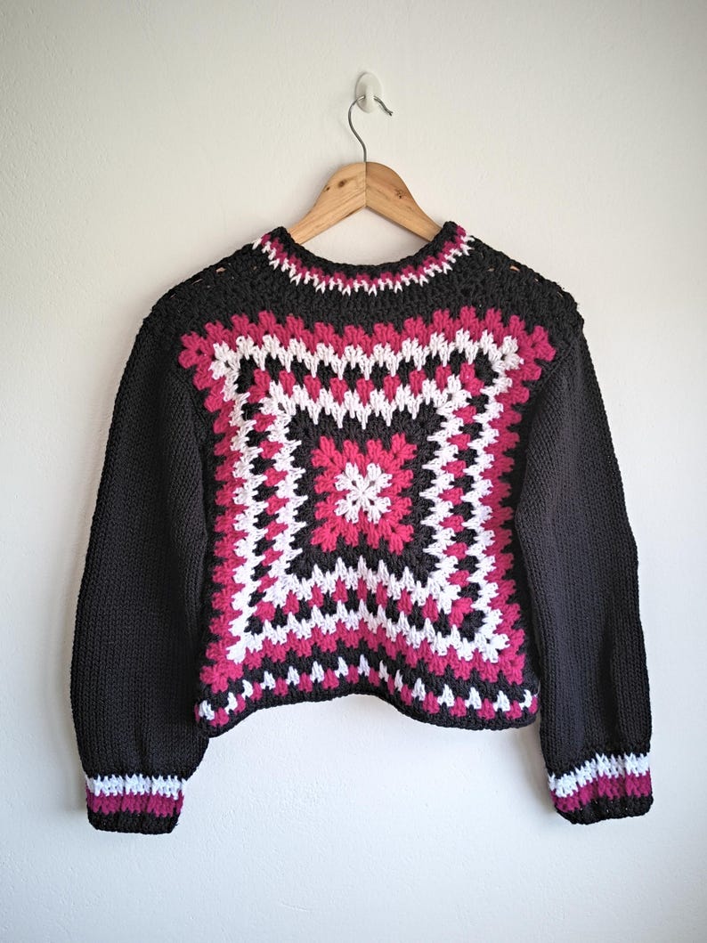 Easy Crochet Granny Square Sweater Pattern for Beginners - Addi King ...