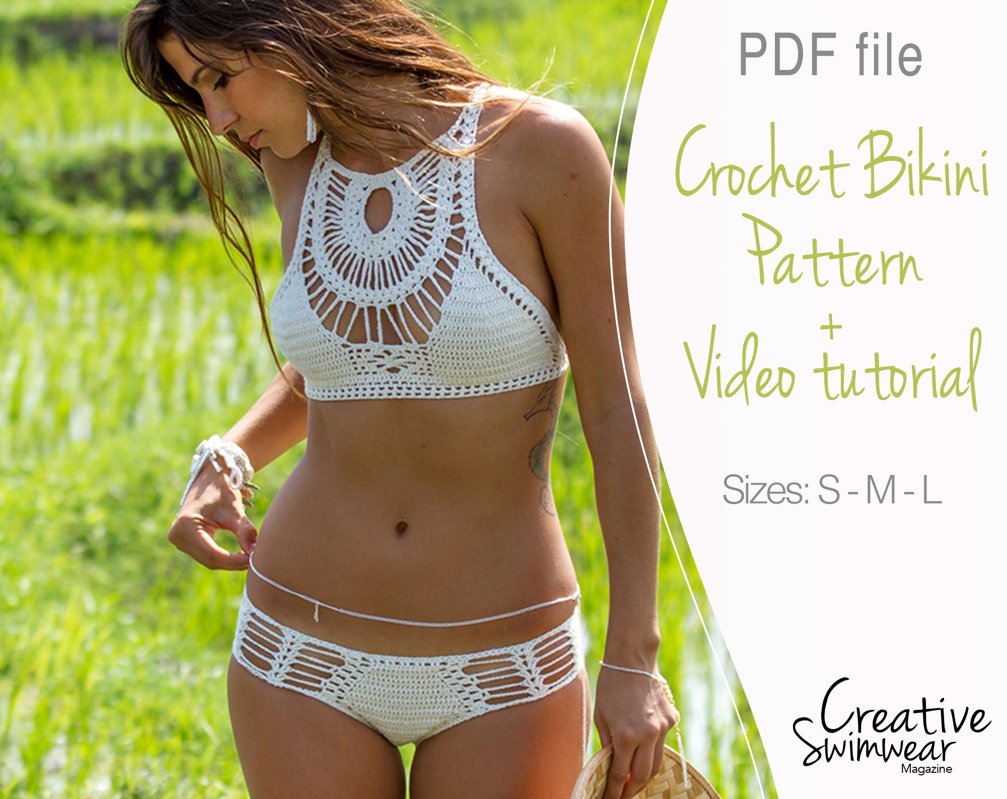 taburete seré fuerte patrulla Crochet Bikini PDF Pattern Tutorial How to Make Crochet - Etsy