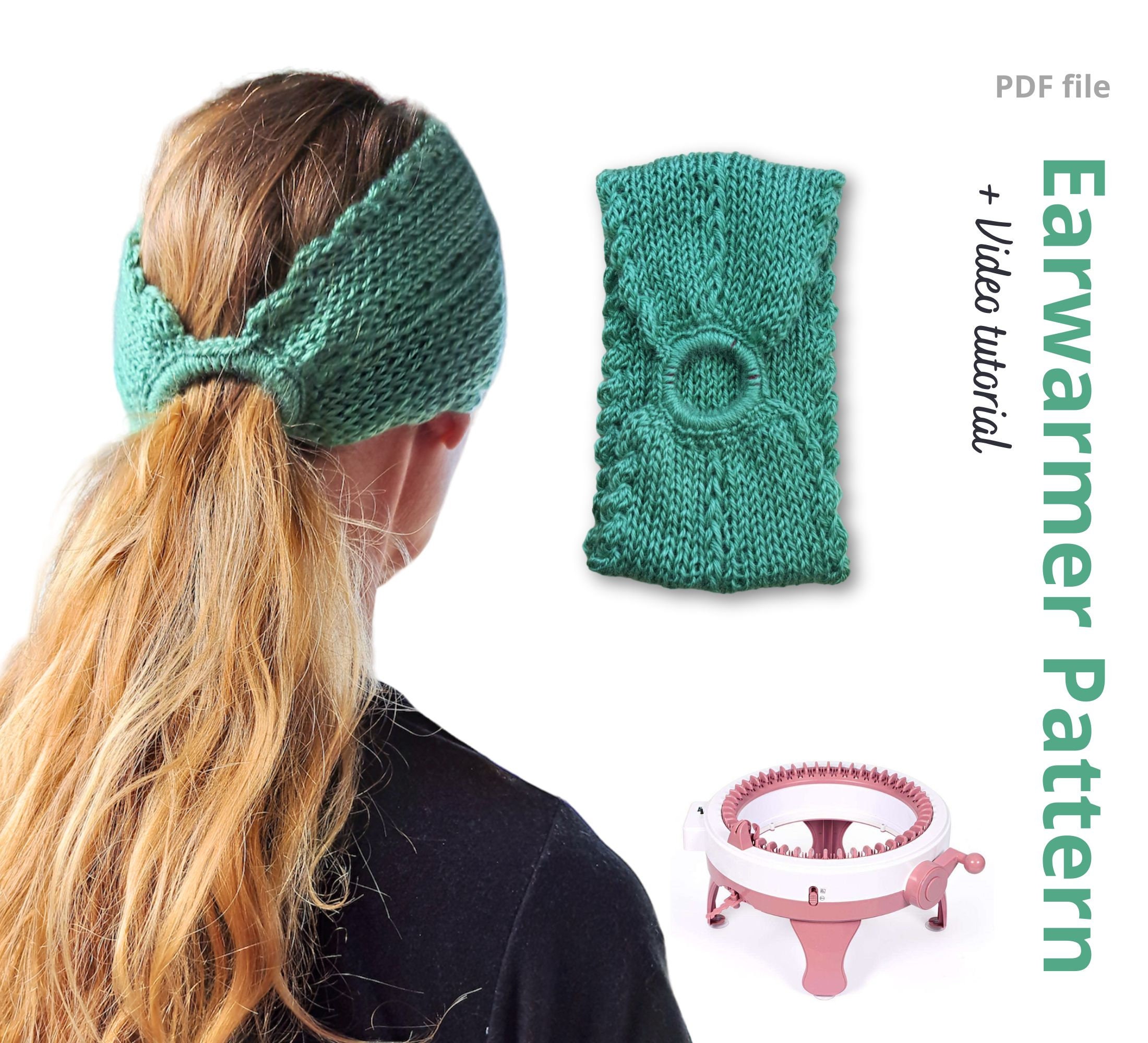 CROCHET PATTERN Herringbone Twist Ear Warmer / Pdf Digital Download /  Crochet Headband / Crochet Head Wrap / 