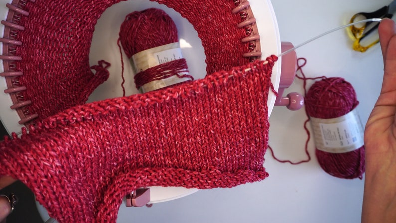Knitting Top Pattern PDF using Sentro or Addi Express circular knitting machine ! Festival summer or winter  knit top for women