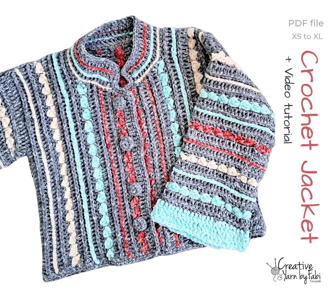 DIY Crochet Collar Jacket Pattern Channel Inspired - Easy Warm Top for ...