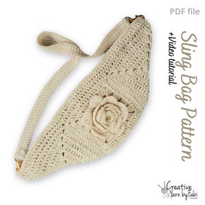 Crochet bag pattern, gift bag for women, sling bag for women, crochet women bag, easy crochet bag, easy bag pattern, Boho Bag, messenger bag, beginner crochet bag, bag flower, summer crossbody bag, granny square bag, festival vintage