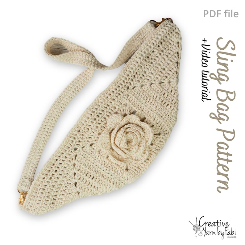 Crochet bag pattern, gift bag for women, sling bag for women, crochet women bag, easy crochet bag, easy bag pattern, Boho Bag, messenger bag, beginner crochet bag, bag flower, summer crossbody bag, granny square bag, festival vintage