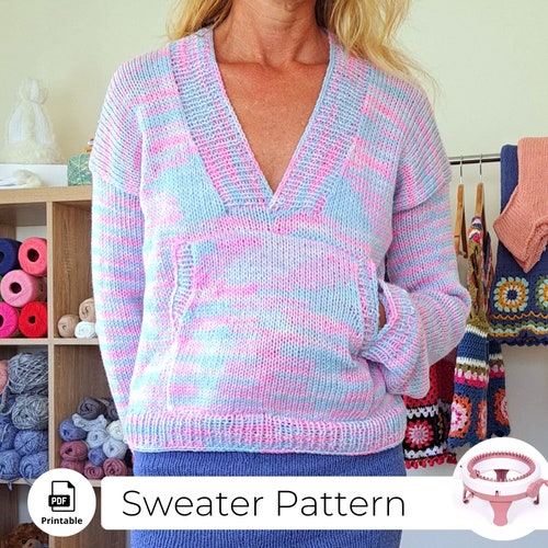 【A- 】NKNIT pattern pullover sweat Sweatshirt Sweater