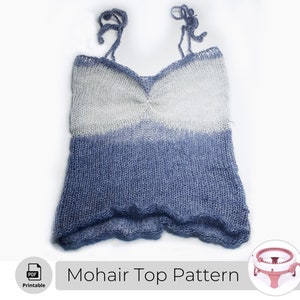 Circular knitting machine Mohair Fuzzy Top pattern for Sentro 48 or Addi king