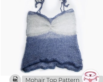 Circular knitting machine Mohair Fuzzy Top pattern for Sentro 48 or Addi king