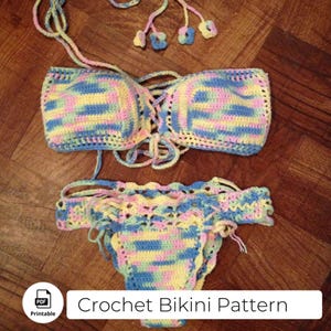 DIY Crochet Brazilian Bikini set PDF pattern - Crochet Bathing suit for summer vacations - Crochet Lace Swimwear