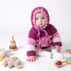 Rondbreimachine truipatroon, kinder- en peuterhoodie (pdf-patroon Sentro of ADDi)