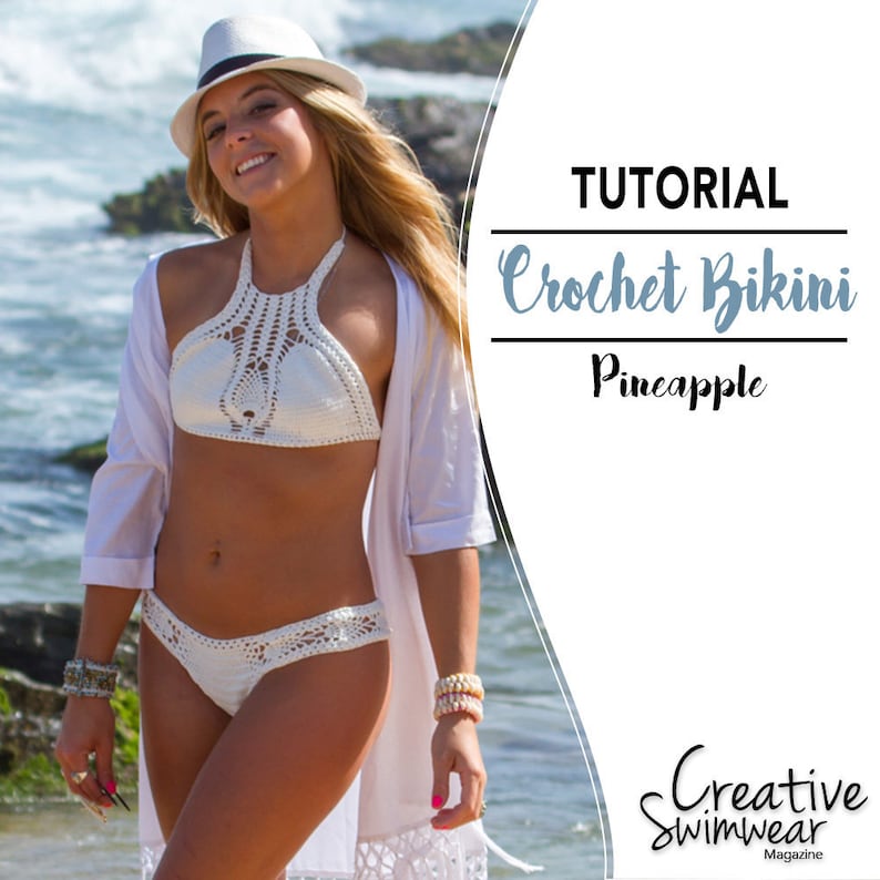 Pineapple bikini crochet pattern - Crochet Bikini - Crochet Bathsuit - Crochet Lace Swimwear - crochet pineapple pattern 