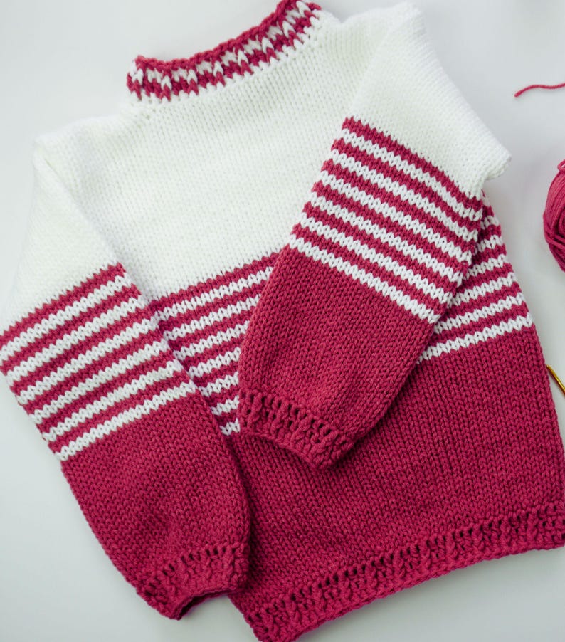 Kids and Toddler Sweater PDF Pattern for Sentro 48 or ADDI Knitting ...