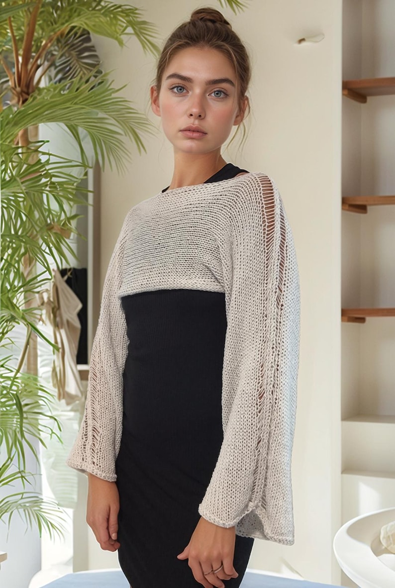 Easy Shrug Pattern for Beginners on Addi King or Sentro 48 Circular ...