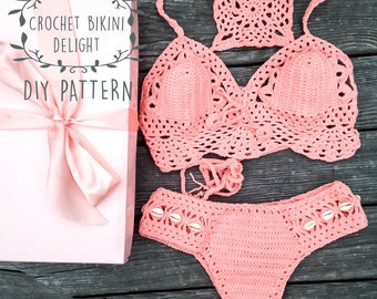 Crochet Bikini Pattern Top - How to make Crochet swimwear - Crochet top Bikini