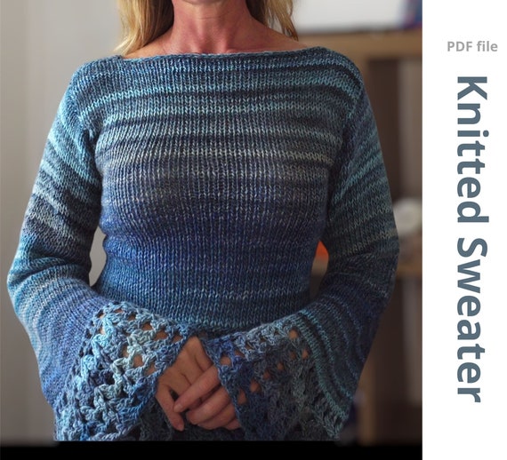 Casual Sweater Machine Knitting Pattern by Knittitude