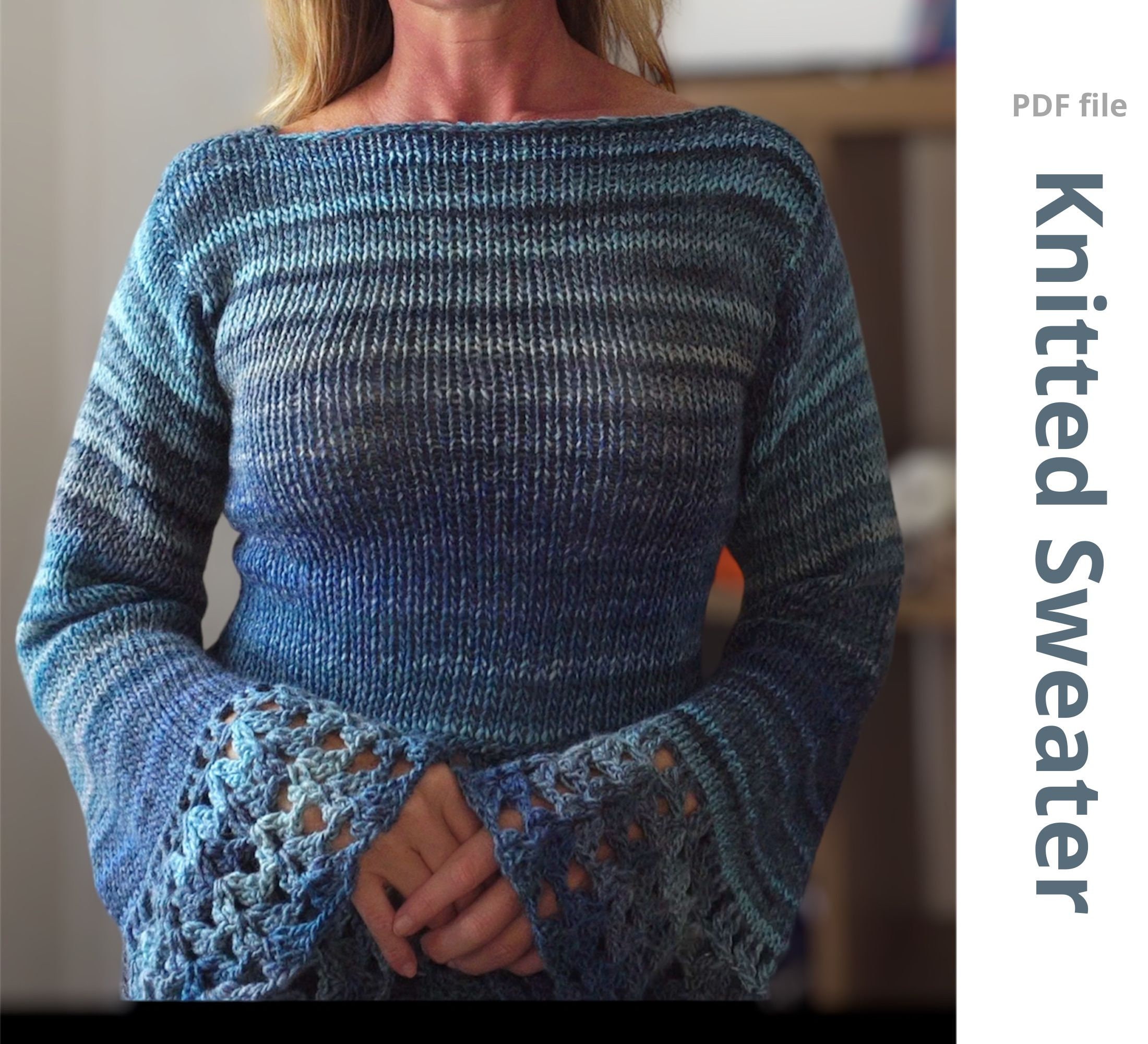 Knitting machine sweater for beginners SENTRO or ADDI knitting