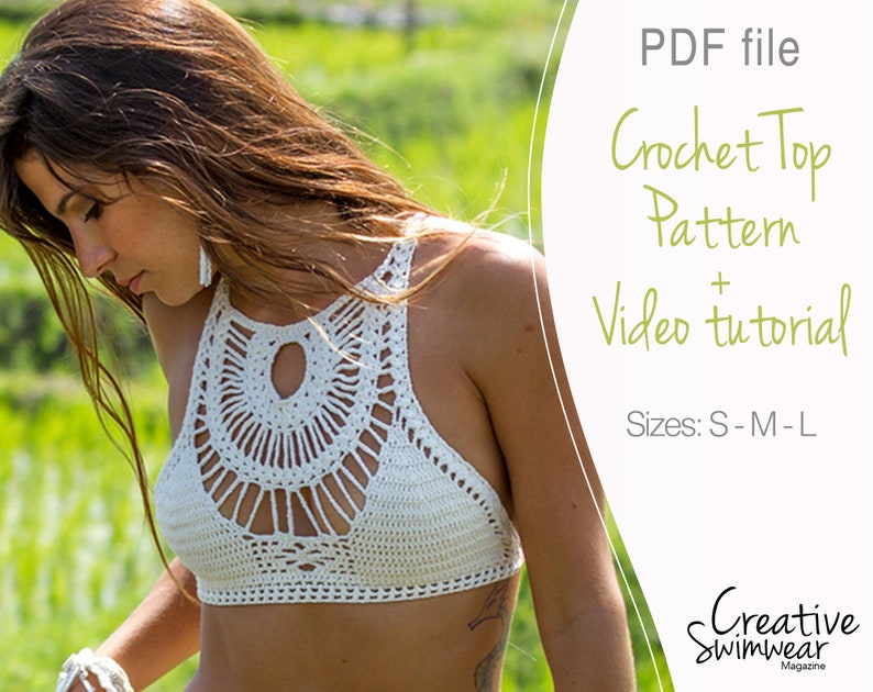 Crochet Bikini Top Pattern - How to make Crochet swimwear - how to make crochet bikini 