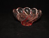 Vintage Mikasa Crystal Peppermint Swirl Bowl