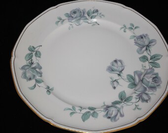 royal tettau germany us zone blue rose platter 14 inches etsy