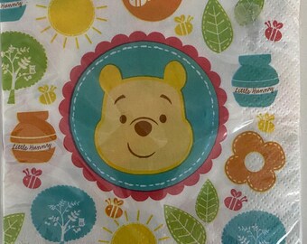 Servilletas pequeñas Pooh Little Hunny Baby shower (16 unidades)