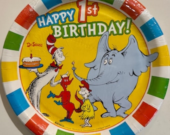 Dr. Seuss 1st Birthday Large Plates (8ct)