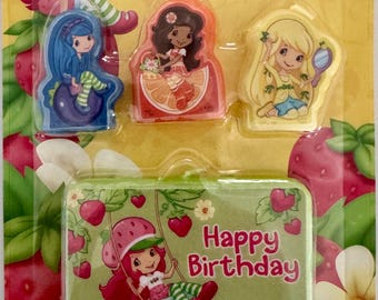 Juego de velas moldeadas para pastel de fresa (1 unidad)