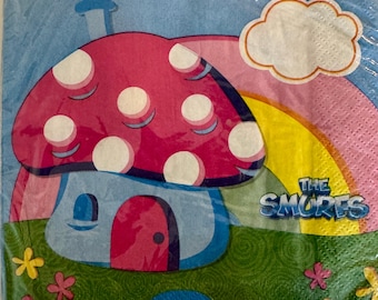 I Puffi 2 tovaglioli grandi (16 pezzi)