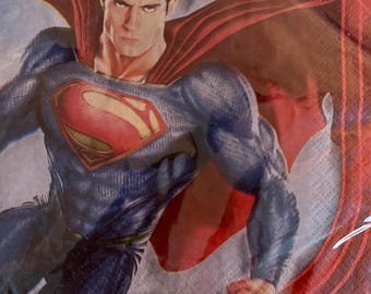 Superman Saves the day large Napkins (16ct)