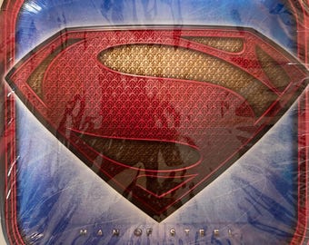 Superman Saves the day Large plates (8ct)