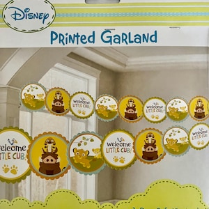 Lion King Baby Shower Printer Garland (1ct)