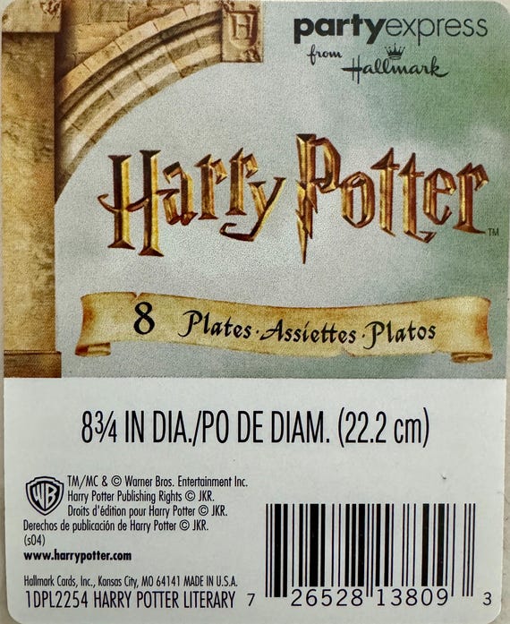 Superbe Assiette Rare Harry Potter, Collection, Parfait état