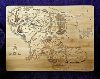 Large Edge-to-edge Middle Earth Bamboo Serving Board