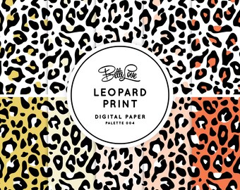 Leopard Print Digital Paper Digital Pattern Paper Background Digital Download Digital Prints Seamless Pattern Vector Pattern Leopard Planner