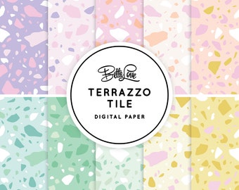 Terrazzo Digital Paper Terrazzo Tile Journal Terrazzo Wallpaper Terrazzo Seamless Pattern Digital Download Seamless Pattern Vector Pattern