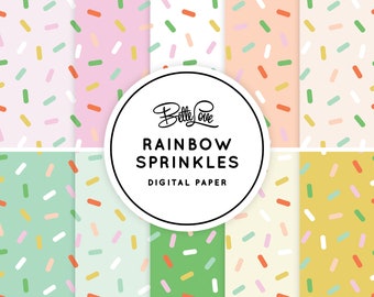 Rainbow Sprinkles Digital Paper Sprinkled Bullet Journal Donut Sprinkles Sprinkled Donuts Sprinkles Journal Confetti Sprinkles Scrapbooking